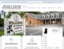 Tablet Screenshot of hillsideveterinaryhospital.com